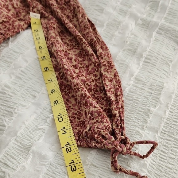 American Eagle Outfitters Pink Ditsy Floral 3/4 Sleeves Dress Sz Small Y2K 90s - Picture 9 of 11